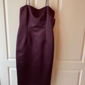 Plum dress with wrap, NWT, 12
